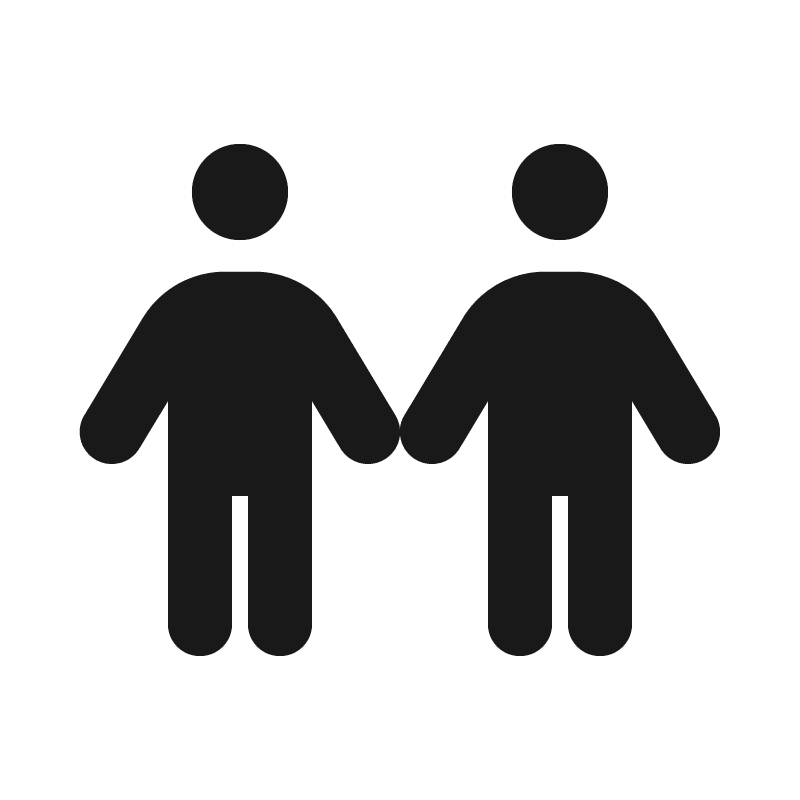 Two people holding hands and acting as witness